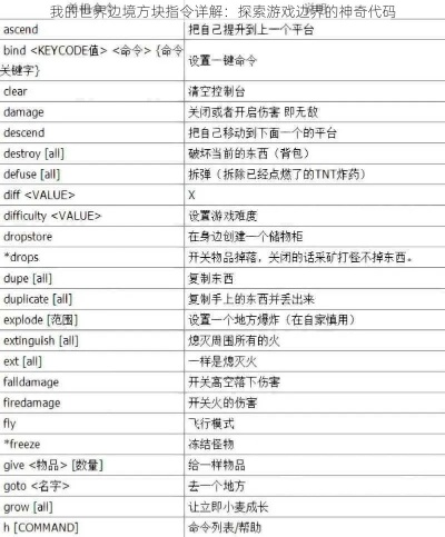 游戏指令，虚拟世界的沟通桥梁